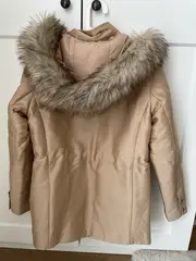 Vorschaubild 2 von Damen Felljacke Gr. 34/XS Beige Casual Winterjacke