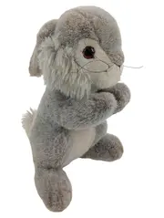 Vorschaubild 2 von Original Plüschtier Hase grau Knopf im Ohr sitzend 24cm