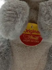 Vorschaubild 3 von Original Plüschtier Hase grau Knopf im Ohr sitzend 24cm