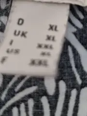 Vorschaubild 5 von Damen Hemdbluse Schwarz Weiß Muster Gr. XL Langarm Viskose