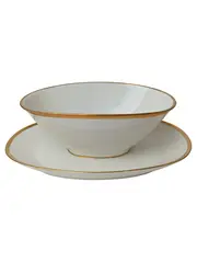 Vorschaubild 1 von Sauciere Porzellan Weiß Elegant Soßenkanne Soßenschale