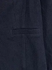Vorschaubild 2 von Blazer Damen Blau Gr. 38 M Strukturmuster Business Langarm