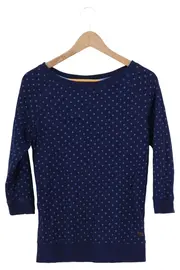 Vorschaubild 1 von Damen Sweatshirt Gr. 32/XS Blau Gepunktet 3/4-Arm Basic