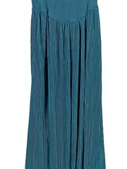 Vorschaubild 4 von Plissiertes Maxikleid Damen Petrol Gr. S/36 Elegant Sommer