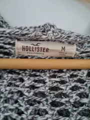 Vorschaubild 3 von Damen Strickjacke Cardigan Kapuze Grau Meliert Gr. M