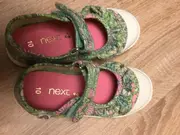 Vorschaubild 2 von Mädchen Lauflernschuhe Blumenmuster Gr. 26 Grün Pink Canvas