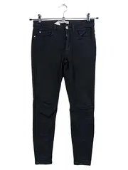 Vorschaubild 1 von Damen Slim Fit Jeans Schwarz Baumwolle Stretch Gr. S/W28/36