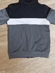 Vorschaubild 6 von Trainingsjacke Kinder Gr. 122 Schwarz Grau Weiß Sportjacke