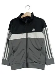 Vorschaubild 1 von Trainingsjacke Kinder Gr. 122 Schwarz Grau Weiß Sportjacke
