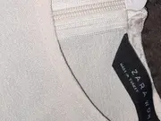 Vorschaubild 5 von Damen Bluse Gr. 36/S Beige Spitze Feminin Kurzarm Oberteil
