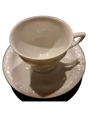 Vorschaubild 1 von Classic Tasse Untertasse 2tlg Porzellan Weiß 8cm