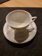 Vorschaubild 2 von Classic Tasse Untertasse 2tlg Porzellan Weiß 8cm