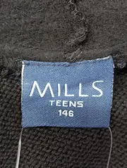 Vorschaubild 3 von Kinder Strickjacke Gr. 146 Schwarz Kapuze Reißverschluss Streetwear