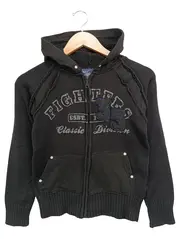 Vorschaubild 1 von Kinder Strickjacke Gr. 146 Schwarz Kapuze Reißverschluss Streetwear