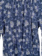 Vorschaubild 5 von Damen Freizeitkleid Blumenmuster Blau Gr. XL Modal