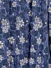 Vorschaubild 6 von Damen Freizeitkleid Blumenmuster Blau Gr. XL Modal