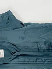 Vorschaubild 4 von Damen Bluse Gr. 32/XXS Petrol Schleife Elegant Kurzarm