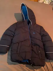 Vorschaubild 4 von Winterjacke Kinder Gr. 116 Steppjacke Kapuze Blau