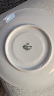 Vorschaubild 2 von Unterteller Porzellan Blumenmuster Romantisch Weiß 14 cm