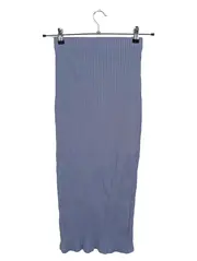 Vorschaubild 1 von Damen Midirock Rippstrick Blau Gr. M 38 Stretch Bleistiftrock