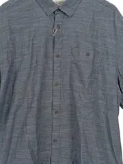 Vorschaubild 3 von Herren Freizeithemd Kurzarm Blau Fischgrätenmuster Gr. XXL