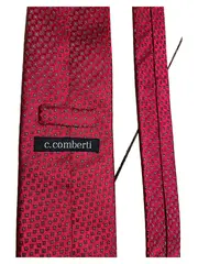 Vorschaubild 1 von Krawatte Herren Seide Rot Geometrisch Business 150x8 cm