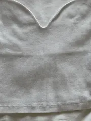 Vorschaubild 3 von Damen Rippstrick Top V-Ausschnitt Weiß Gr. 36/S