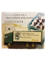 Vorschaubild 1 von LKW Modell Bitburger Werbung Sammlerfahrzeug Grün 11,5cm