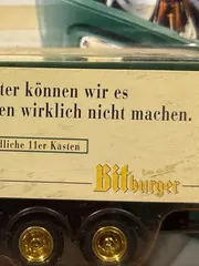 Vorschaubild 3 von LKW Modell Bitburger Werbung Sammlerfahrzeug Grün 11,5cm