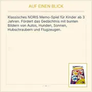 Vorschaubild 2 von Memo Spiel mit! Gedächtnisspiel Kinder Merkspiel Bilderpaare suchen