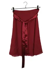 Vorschaubild 1 von Wickelrock Damen Gr. 38/M Rot Feminin Midi