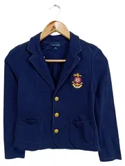 Vorschaubild 1 von Kinder Blazer Gr. 140 Blau Preppy Baumwolle Langarm