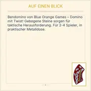 Vorschaubild 3 von Bendomino Domino Spiel Dominoes with a Twist