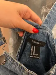 Vorschaubild 6 von Damen Jeanskleid Latzkleid Gr. 38/M Blau Casual