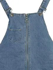 Vorschaubild 3 von Damen Jeanskleid Latzkleid Gr. 38/M Blau Casual
