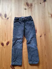Vorschaubild 3 von Jeans Regular Fit Kinder Mädchen Gr. 110/116 Grau Baumwolle