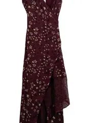 Vorschaubild 3 von Damen Abendkleid Wickelkleid Rot Sterne One Size Elegant