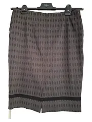 Vorschaubild 2 von Damen Bleistiftrock Grau Muster Gr. 42 Elegant Business Midi