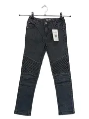 Vorschaubild 1 von Slim Fit Jeans Jungen Gr. 126/128 Grau Moto-Style