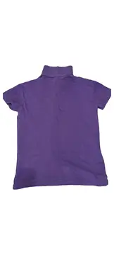 Vorschaubild 1 von BENETTON Damen Poloshirt Lila Gr. 36/S Baumwolle Casual Shirt