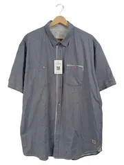 Vorschaubild 1 von Herren Kurzarm Hemd Freizeithemd Blau Gr. 3XL Baumwolle