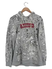 Vorschaubild 1 von Herren Kapuzenpullover Hoodie Gr. M Grau Sportlich Abstrakt Muster