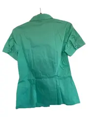 Vorschaubild 2 von Damen Hemdbluse Gr. 36 Grün Kurzarm Casual Baumwolle