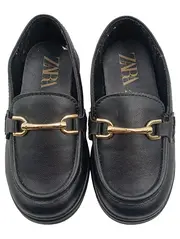 Vorschaubild 1 von Kinder Loafer Slipper Schwarz Gold Trense Gr. 24 Mädchen