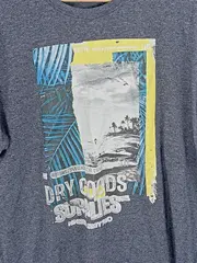 Vorschaubild 3 von Herren T-Shirt Grafik Print Blau Gr. 54/XXL Kurzarm Freizeit