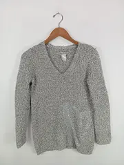 Vorschaubild 2 von Damen Pullover Gr. 34/XS Grau Pailletten Modisch