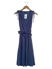 Vorschaubild 1 von Damen Wickelkleid Gr. 36 Blau Elegant Freizeit