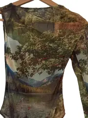 Vorschaubild 5 von Damen Body S Mehrfarbig Modern mit Landschafts-Print