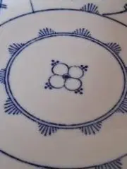 Vorschaubild 3 von Porzellan Schale Indisch Blau Strohblume 22 cm Kobaltunterglasur
