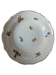 Vorschaubild 1 von Dekoschale Teller Blumenmuster Porzellan Klassisch Weiß